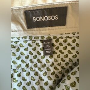 Bonobos Olive Patterned Trousers